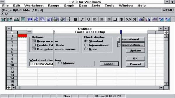Lotus 1-2-3 1.0 for Windows