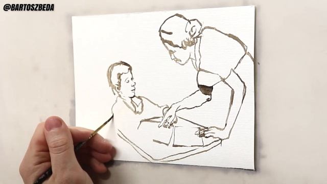 Day 7 of 100 Paintings in 100 Days | Painting Process | Bartosz Beda смотреть онлайн