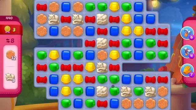 HomeScapes Level 440 no boosters (14 moves) смотреть онлайн