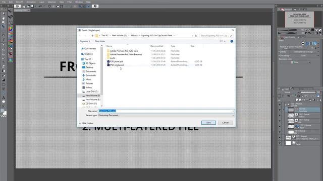 Exporting a PSD from Clip Studio Paint смотреть онлайн