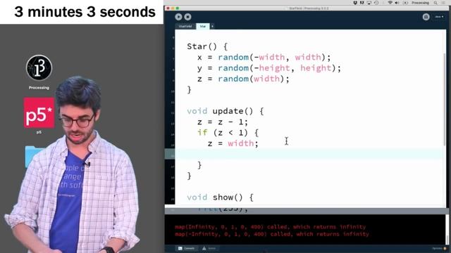 Coding Challenge 1: Starfield Simulation смотреть онлайн