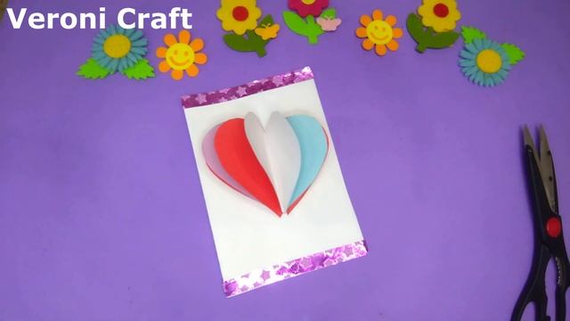 DIY: Как сделать красивую валентинку на День Святого Валентина за 5 минут. Открытка своими руками!! смотреть онлайн