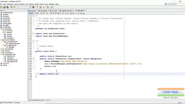 Struts 2 FrameWork Tutorials - Simple Registration Form with JSP and MySQL Database - Study Viral смотреть онлайн