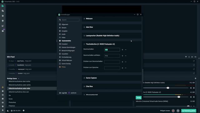 Streamlabs OBS Push to talk Mikrofon Funktion einstellen Tutorial deutsch смотреть онлайн
