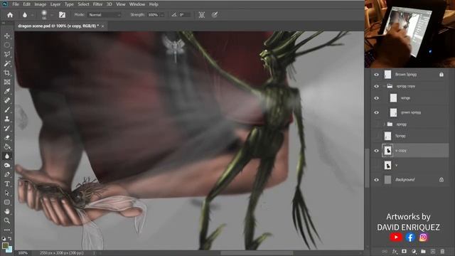 Artwork by David Enriquez - Digital Painting with Photoshop and the XP Pen Artist Pro смотреть онлайн