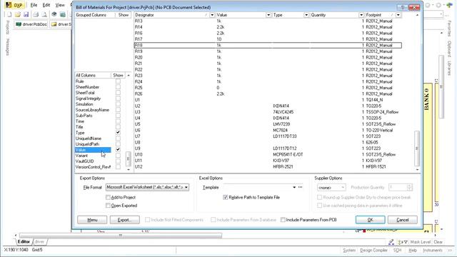 Курс по Altium Designer часть 7. BOM