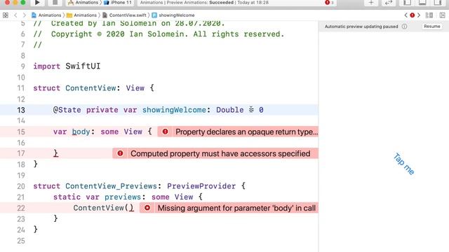 Основы SwiftUI / Урок 22 / Анимация смотреть онлайн