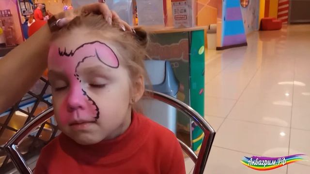 Аквагрим зайчик, рисуем зайчика аквагримом. Аквагрим РФ