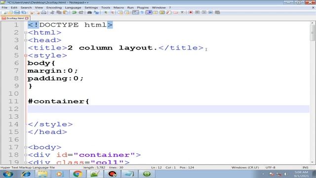 How to Create 2 Column Layout Design in HTML and CSS Website смотреть онлайн