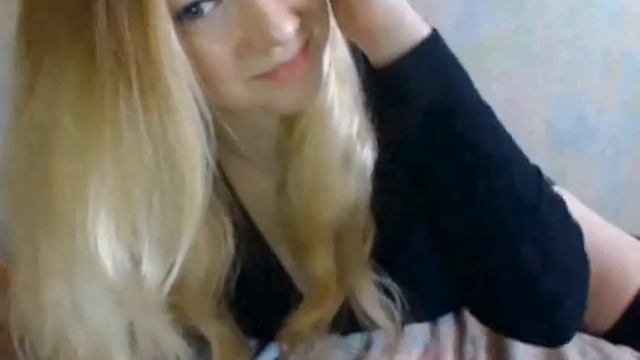 Blonde Black Stockings