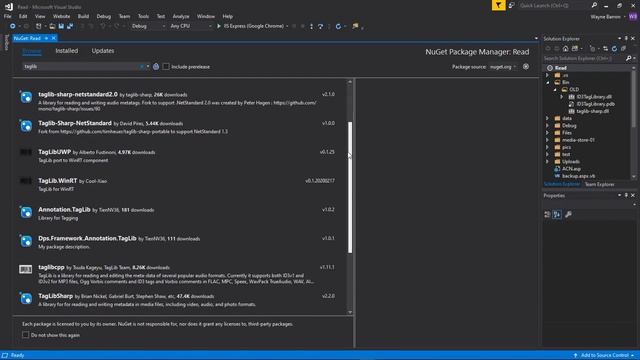Visual Studio install nuget package into your project (website) смотреть онлайн