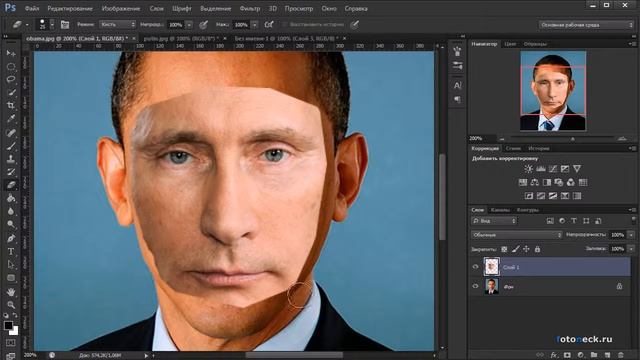 "Фотошоп" Как заменить лицо в Фотошопе CS5, CS6 смотреть онлайн