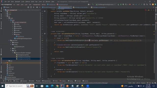 Use BundleMessageSource with Exception смотреть онлайн