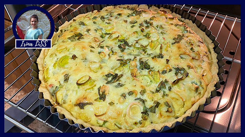 Открытый закусочный пирог с беконом на песочном тесте (Что приготовить с беконом) смотреть онлайн