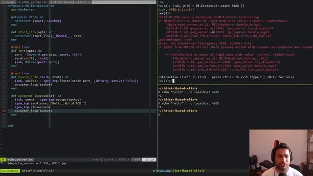 A simple TCP Echo Server using Elixir смотреть онлайн