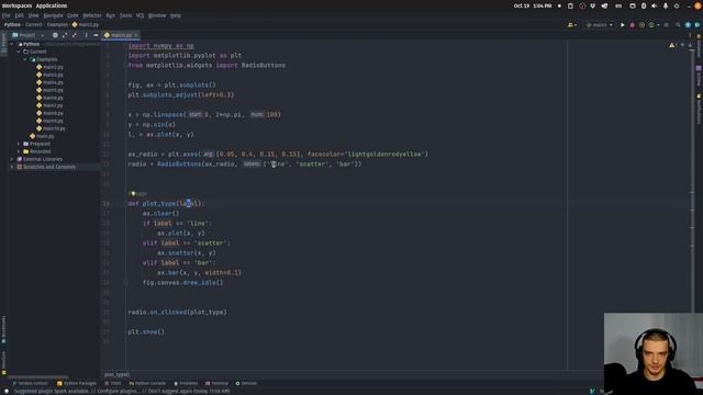 Matplotlib Widgets Make Your Graphs Interactive смотреть онлайн