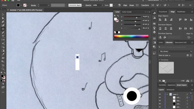Adobe Illustrator Tutorial Music Flat Illustration Design Process смотреть онлайн
