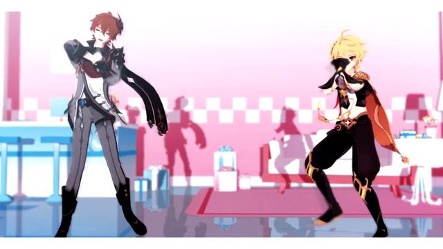 【MMD 原神 / Genshin Impact】drop Pop Candy【Childe , Aether】