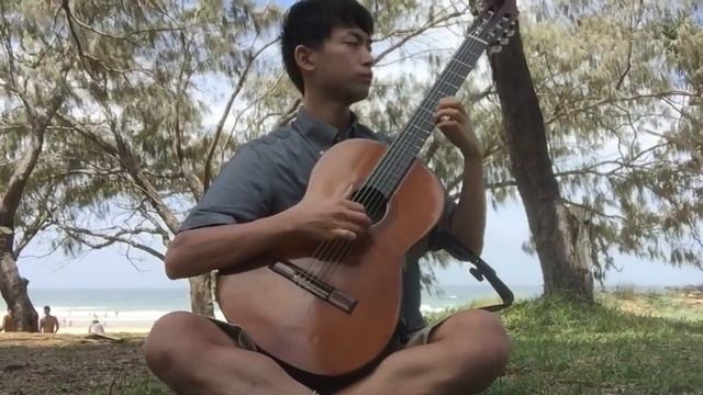 Practicing on the beach - 10,000 hour rule on the guitar - Hour 781 (103 on the classical) смотреть онлайн