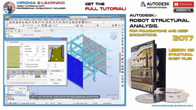 Robot Structural Analysis 2017 │ Tutorial │ Sheet Piles │ Lesson 05 смотреть онлайн