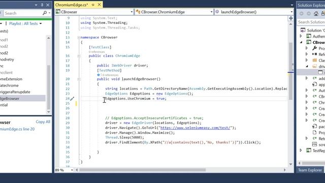 C# Mstest - How to Trigger Edge Chromium Selenium Tests смотреть онлайн