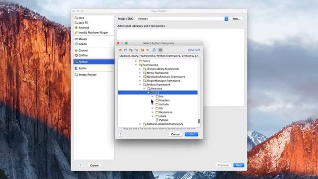 Configuring Python in IntelliJ on a Mac смотреть онлайн