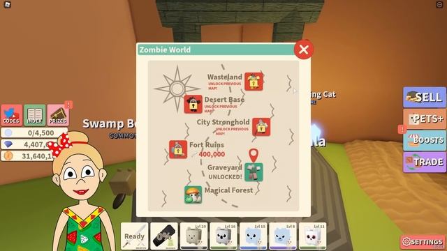 Роблокс Охота на монстров? Зомби атакуют ( ZOMBIE BOSS ❗️ Monster Hunting ) Бабушка Шошо игры смотреть онлайн