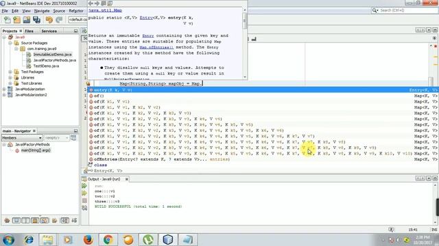Map | Java 9 | Factory Method | IDE смотреть онлайн