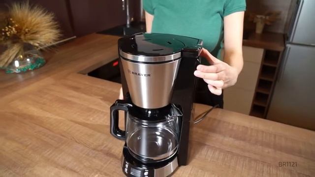 Обзор капельной кофеварки Brayer BR1121 смотреть онлайн