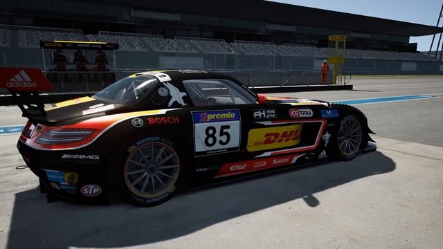 AMG SLS GT3 DHL Black Falcon #85 VLN walk around смотреть онлайн