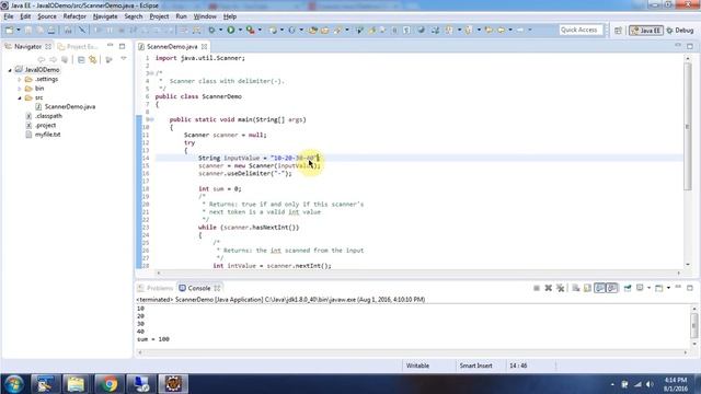 How to use delimiter with Scanner class in Java? | Java IO | Java Tutorial смотреть онлайн