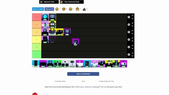 NEW Toilet Tower Defense TIER LIST! (Episode 56) Roblox смотреть онлайн