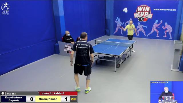19:30 Коробейник Сергей 3-1 Плющ Павел стол 4 ЮГ-3 17.02.22 смотреть онлайн