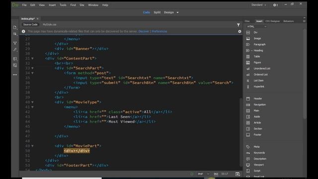 Lecture 9-1 (Cinema Movie Card & slideshow php) web development course смотреть онлайн