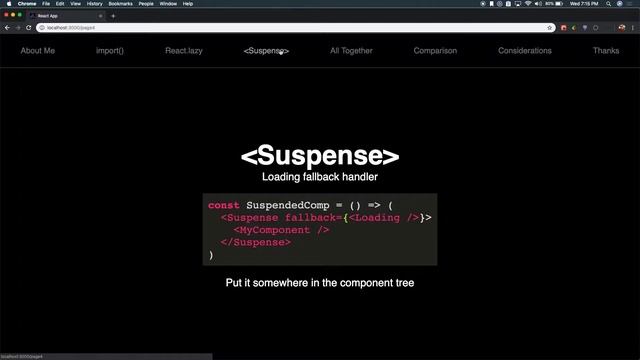 React.lazy and Suspense смотреть онлайн