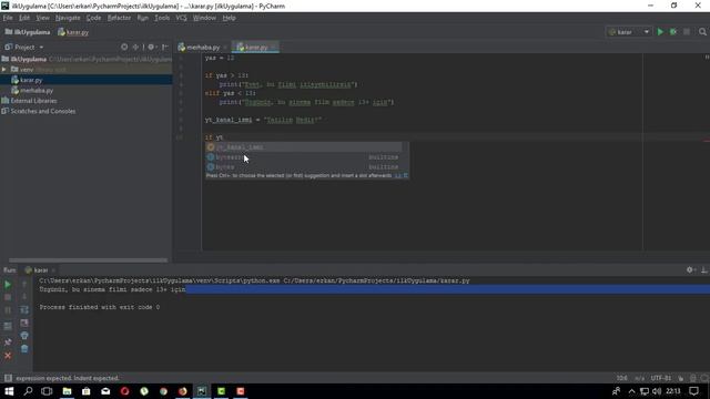 Python Dersleri 2018 - Ders 8: if,elif (Karar Yapıları - Kontroller) смотреть онлайн