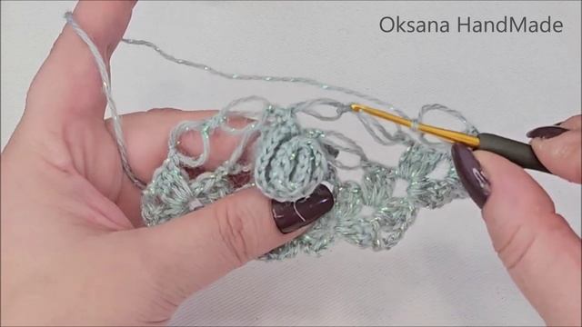 КРАСИВЫЙ УЗОР ДЛЯ ВЯЗАНИЯ ШАЛИ КРЮЧКОМ смотреть онлайн