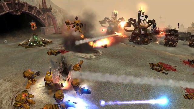 Unification Mod - Imperial Fists & Adeptus Mechanicus vs Orks - Warhammer 40K Dawn Of War Soulstorm смотреть онлайн