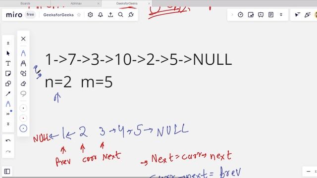Reverse a sublist of a linked list | Problem of the Day : 19/06/22 | Abhinav Awasthi смотреть онлайн