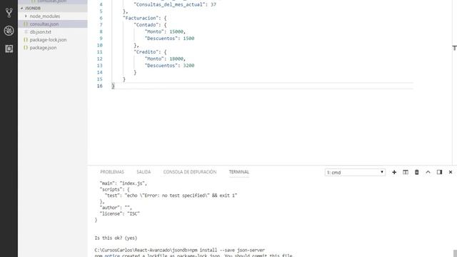 VISUALIZAR EL CONTENIDO DE LA BASE DE DATOS JSON EN EL NAVEGADOR - REACT AVANZADO VIDEO 07 смотреть онлайн