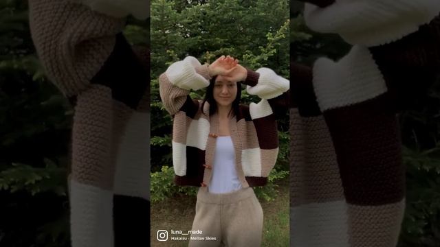 кардиган из квадратов крючком и спицами ?? связан на заказ смотреть онлайн