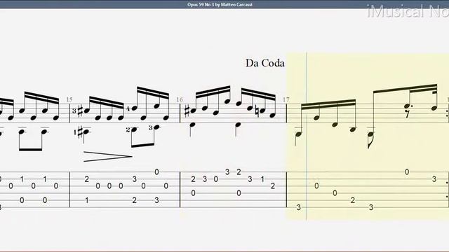 Guitar TAB - Matteo Carcassi : Opus 59 No 3 Andante in G | Tutorial Sheet Lesson #iMn смотреть онлайн