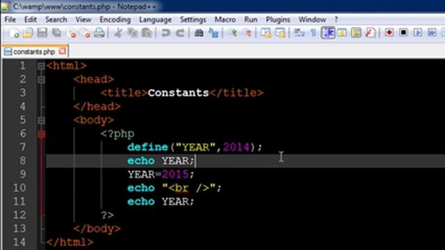 PHP & MySQL Tutorial - 18: Constants смотреть онлайн