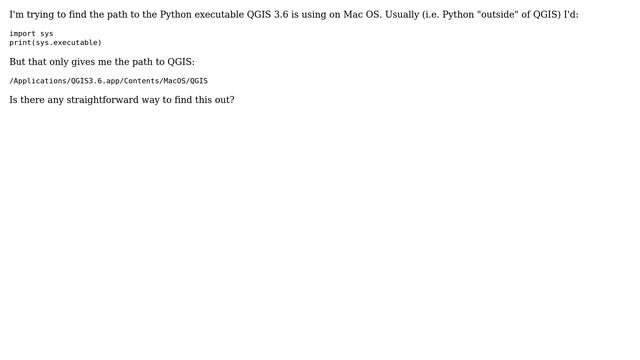 GIS: Find out which Python executable QGIS is using on Mac OS смотреть онлайн