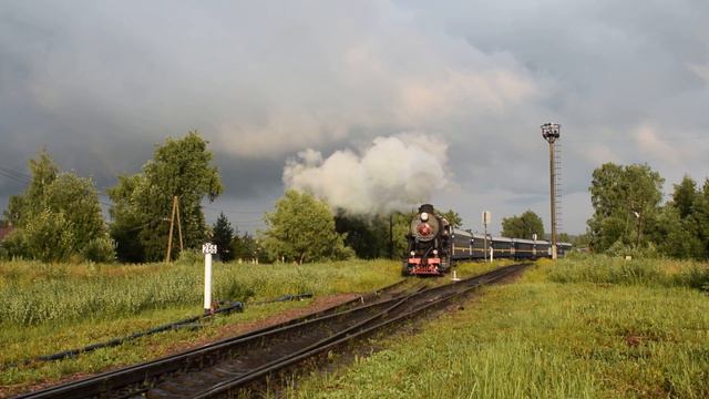 Карелия | Паровоз Л-2351 с поездом Сортавала - Горный парк Рускеала