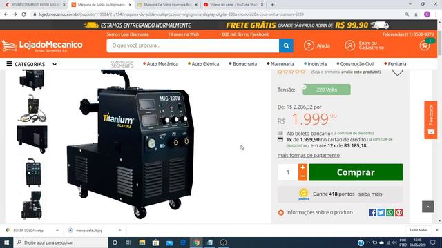 INVERSORA DE SOLDA MULTIPROCESSO MIGFLEX 200 DA BOXER DE R$ 3500,00 POR R$ 1999,00 ! смотреть онлайн