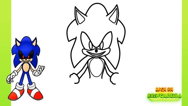 Como DESENHAR SONIC EXE - Como DIBUJAR A SONIC EXE - How To DRAW SONIC.EXE