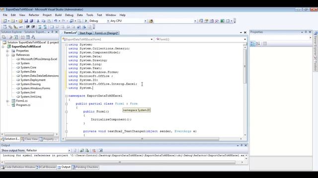 C# Export Data From ListView To MS Excel смотреть онлайн