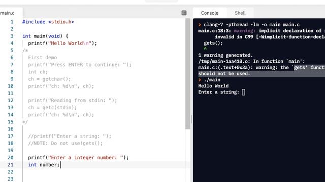 C Programming Skills Using Replit: stdio.h Input Functions смотреть онлайн
