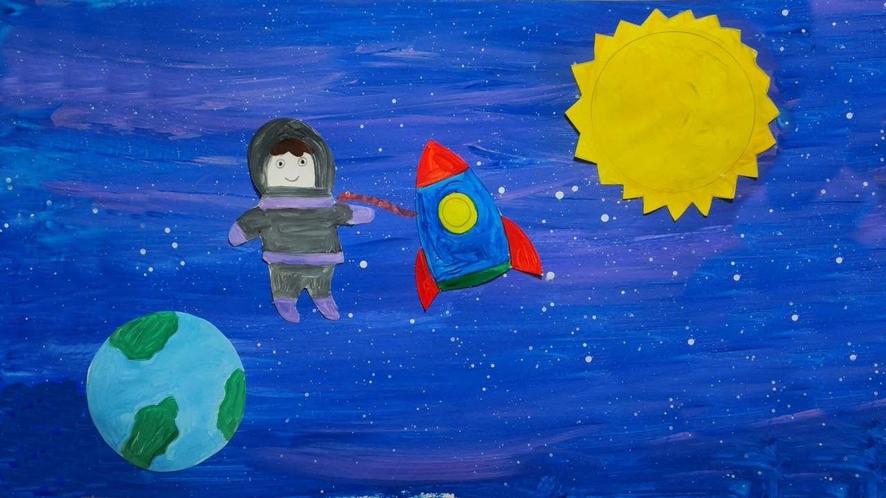 Простая поделка из бумаги ко дню космонавтики для детей: пошаговая инструкция смотреть онлайн